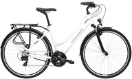 Rowery - Rower trekkingowy Kross Trans 1.0 D 28 M(17") biały/szary połysk - miniaturka - grafika 1