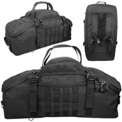 Torby podróżne - Torba Wojskowa Podróżna Poligonowa Turystyczna Militarna Na Ramię Plecak Czarny - miniaturka - grafika 1