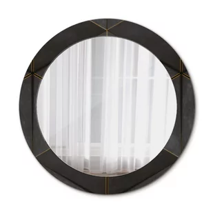 Lustro do Łazienki w Ramie Szare trójkąty 70cm - Lustra - miniaturka - grafika 1