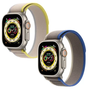 2x PASEK DO ZEGARKA APPLE WATCH 1/2/3/4/5/6/7/8/9/SE 38/40/41mm SZARY KREM - Akcesoria do smartwatchy - miniaturka - grafika 1