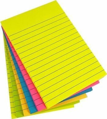 Global Notes Sticky Notes Premium Summer, linjeret, 100x150 mm - 6 stk.