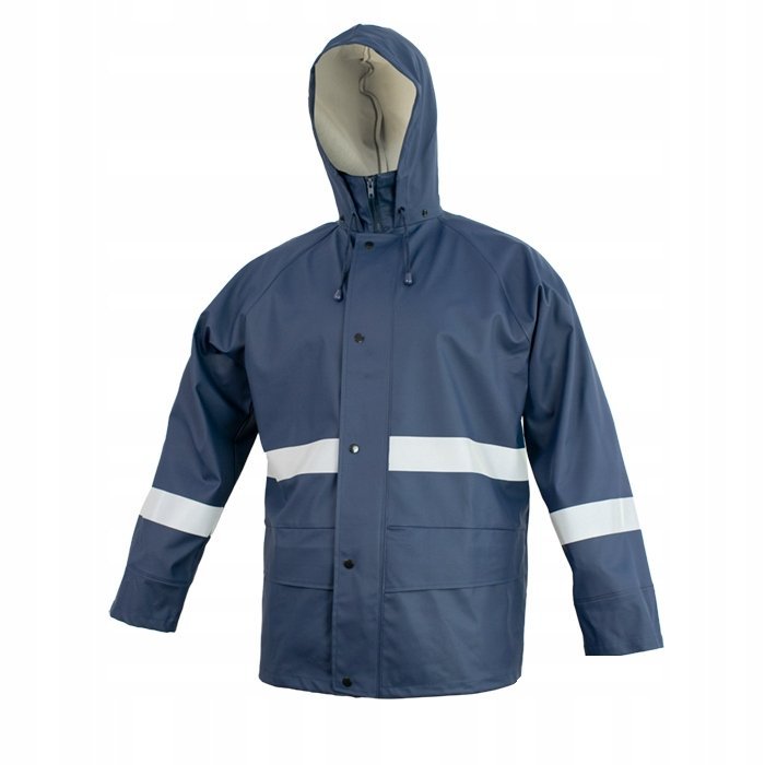 Kurtka przeciwdeszczowa MĘSKA z kapturem ODBLASKOWA wodoodporna rain r.2XL