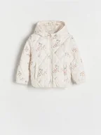 Kurtki i płaszcze dla dziewczynek - Reserved - Pikowana kurtka z kapturem - wielobarwny - miniaturka - grafika 1