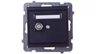 Ospel Sonata czarny gniazdo antenowe typu F GPA-1RF/m/33 GPA-1RF/m/33 - Gniazdka elektryczne - miniaturka - grafika 1