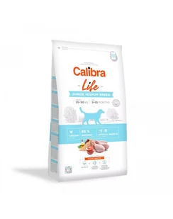 CALIBRA Dog Life Junior Medium Breed Chicken 12 kg dla szczeniąt średnich ras - - Sucha karma dla psów - miniaturka - grafika 1