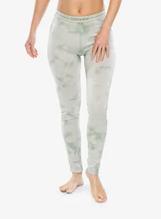 Legginsy termoaktywne damskie Icebreaker Merino 200 Oasis Leggings Cloud Dye - ashen/moss dk/cd - Kalesony - miniaturka - grafika 1