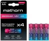 Ładowarki i akumulatory - Zestaw akumulatorów Mathorn Ultimate AA NiMH 2600 mAh HR6 1.2V 4szt MB-AA2600NH-4P - miniaturka - grafika 1