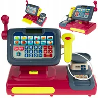 Zabawy w naśladowanie dorosłych - Kasa Sklepowa Interaktywna Czytnik Fiskalna Waga Zakupowa Dźwięki Akcesoria - miniaturka - grafika 1