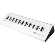 Huby USB - LogiLink Hub biurkowy 10xUSB 2.0 z zasilaczem (UA0226) - miniaturka - grafika 1