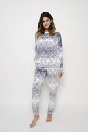 Piżamy damskie - Snow bis komplet damski długi rękaw, długie spodnie - Italian Fashion - miniaturka - grafika 1