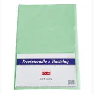 Prześcieradła - Prześcieradło bawełniane bez gumki 160x200 noris seledynowe - miniaturka - grafika 1