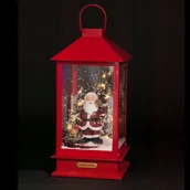 Dekoracje sali - Fééric Lights and Christmas Lampion z Mikołajem, podświetlenie LED, ruchoma, 38 cm - miniaturka - grafika 1