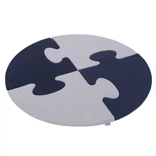 KiddyMoon Piankowe Puzzle do zabawy Okrąg jasnoszary-granatowy 4 Zabawka mata - Maty edukacyjne - miniaturka - grafika 1