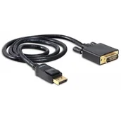Kable - Delock kabel Displayport (M)->DVI-I(M) 24+1PIN1 m gold 82590 - miniaturka - grafika 1