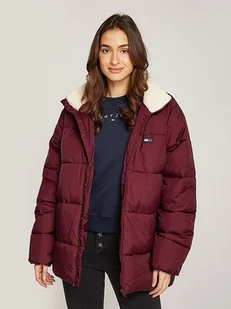 TOMMY JEANS Kurtka zimowa w kolorze bordowym - Kurtki damskie - miniaturka - grafika 1