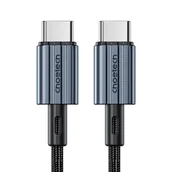 Kable USB - Kabel przewód USB-C - USB-C PD 60W w oplocie XCC-1014 - szary CHOETECH - miniaturka - grafika 1