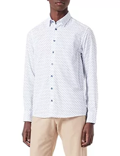 Koszule męskie - bugatti Męska koszula 9750-38521 z kołnierzem button-down, biała-10, regularna, biały-10, XXL - grafika 1