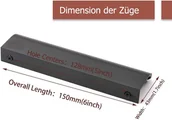 Zawiasy, okucia i inne akcesoria - Zestaw 2 czarnych uchwytów profilowych, czarne uchwyty do szafek kuchennych, matowe czarne uchwyty do szafek, średnica 128 mm, długość 150 mm - miniaturka - grafika 1