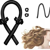 Szczotki do włosów dla dzieci - Wałek do KRĘCENIA Włosów LOKÓW Papiloty Lokówka ZESTAW Spinka Gumki CZARNY - miniaturka - grafika 1