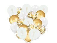 Balony i akcesoria - Zestaw balonów biało-złoty Kielich - 38 szt. - miniaturka - grafika 1