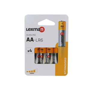 Bateria alkaliczna LR6/AA 4 SZT. LEXMAN - Baterie i akcesoria - miniaturka - grafika 1