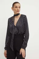 Body - Guess body ALEXANDRA damskie kolor czarny wzorzysta W4YH52 WF1T2 - miniaturka - grafika 1