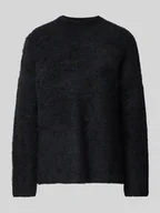 Swetry damskie - Sweter z dzianiny o kroju comfort fit z dodatkiem wełny model ‘MALA’ - miniaturka - grafika 1