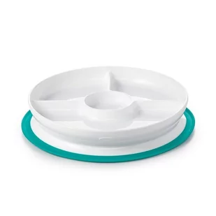 OXO TOT Talerzyk z silikonową przyssawką, Teal - Miseczki i talerzyki dla dzieci - miniaturka - grafika 1