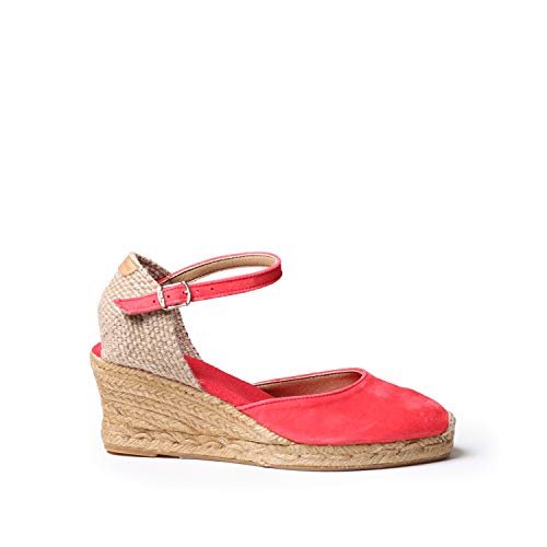 Zamszowe espadryle damskie - LLORET-5 Malina, 36 EU