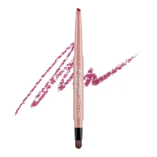 J.Cat Lip Contour Pencil & Brush Automatyczna konturówka do ust z pędzelkiem, 208 Rose Mauve - Konturówki do ust - miniaturka - grafika 1