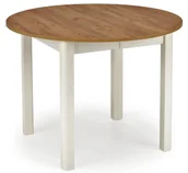 Stoły - Okrągły rozkładany stół dąb craft + biały A5-B70 - miniaturka - grafika 1