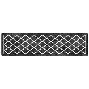 Dywan z możliwością prania, czarno-biały, 80x300 cm - Dywany - miniaturka - grafika 3