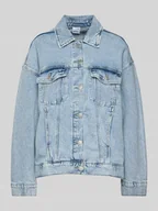 Kurtki damskie - Kurtka jeansowa o kroju oversized z mieszanki bawełny model ‘TESSA’ - miniaturka - grafika 1