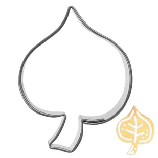 Wykrawacz do ciastek stalowy liść 4 cm - Formy do ciast - miniaturka - grafika 1