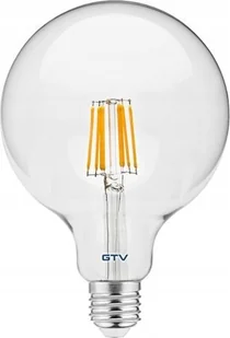 GTV Źródło światła LED, FILAMENT, G125, 4000K, E27, 8W, 800lm LD-G125FL8-40 - Żarówki LED - miniaturka - grafika 1