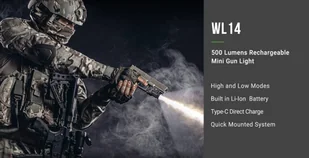 NEXTorch - Latarka do broni krótkiej WL14 - Picatinny/Glock - 500 lm - WL14 - Latarki - miniaturka - grafika 14