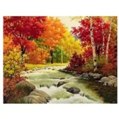 Malowanie po numerach - Diamentowa mozaika. Las nad potokiem 1006295 - Norimpex - miniaturka - grafika 1
