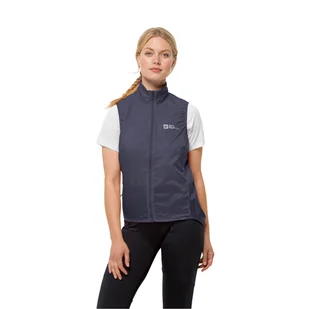Damska kamizelka rowerowa Jack Wolfskin MOROBBIA WIND VEST W graphite - XS - Kamizelki damskie - miniaturka - grafika 1