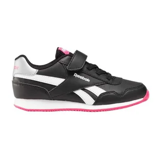 Reebok Royal CL Jog 3.0 1V buty do biegania, czarne/BOLDPINK/białe, 43 UK, Czarny pogrubiony różowy biały, 13 UK - Buty dla dziewczynek - miniaturka - grafika 1