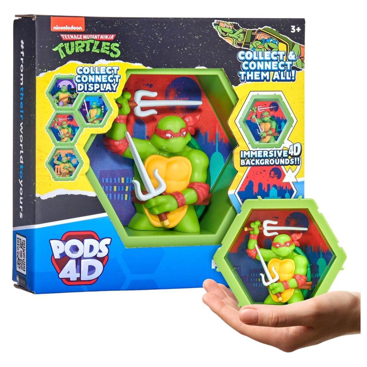 Figurka Raphael Żółwie Ninja 4D Kolekcjonerska Kapsuła Na Ścianę Półkę