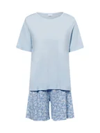 Piżamy damskie - Mey Piżama damska Kobiety Bawełna niebieski wzorzysty, 38 - miniaturka - grafika 1