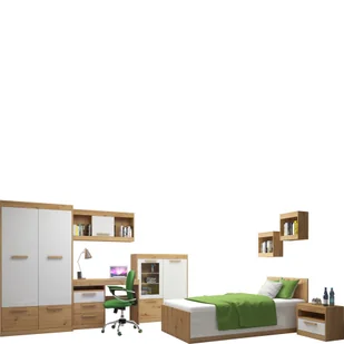 Zestaw Mebli Młodzieżowych 9 Maximus MebloCross Dąb Cremona - Zestawy mebli dla dzieci Zestaw Mebli Młodzieżowych 9 Maximus MebloCross Dąb Cremona - Zestawy mebli dla dzieci - miniaturka - grafika 1