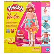 Masy plastyczne - Play-Doh Ciastolina Lalka Barbie Fashionista Kwiaty i Frędzle Hasbro G1360 - miniaturka - grafika 1