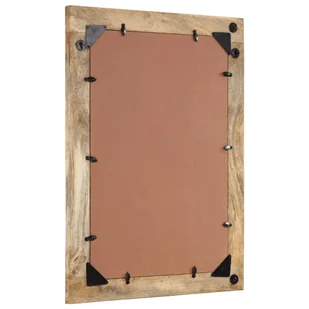 Lustro łazienkowe, 50x70x2,5 cm, lite drewno mango i szkło Lumarko! - Lustra - miniaturka - grafika 4