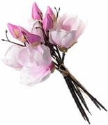 Sztuczne kwiaty - Bukiet Magnolii rose wys. 38cm, 20  20  37 cm - miniaturka - grafika 1