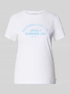 Koszulki i topy damskie - T-shirt o kroju regular fit z czystej bawełny - miniaturka - grafika 1
