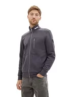 Bluzy męskie - TOM TAILOR Bluza męska, 11086 – Dark Grey Melange, XXL - miniaturka - grafika 1