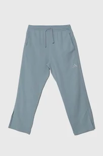 adidas spodnie dresowe bawełniane All SZN kolor niebieski gładkie IY6855 - Spodnie damskie - miniaturka - grafika 1