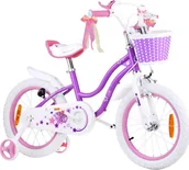 Rowery - Royalbaby RoyalBaby Rower dziecięcy STAR GIRL 16cal koszyk kółka boczne RB16G-1 - miniaturka - grafika 1