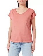 Koszulki i topy damskie - Q/S by s.Oliver T-shirt damski, krótki rękaw, pomarańczowy, XXL - miniaturka - grafika 1